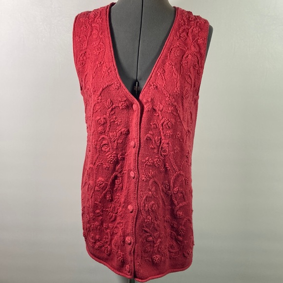 Style New Y Other - Style New York Embroid Front Solid Back Long Vest Size M
